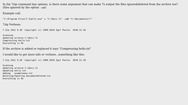 7zip command line options for more information when synchronizing (2 Solutions!!) смотреть онлайн