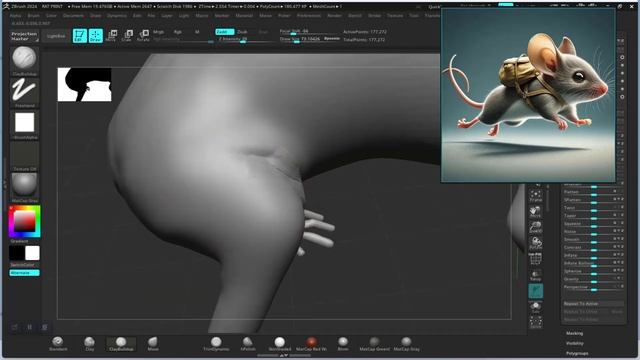03 MOUSE ANATOMY SCULPT ZBRUSH смотреть онлайн