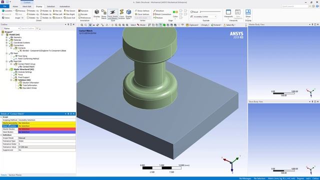 Ansys Meshing: Mesh Controls & Contact Match