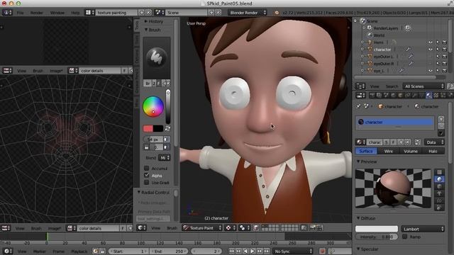 Blender Character Texture Painting 3 of 6 смотреть онлайн