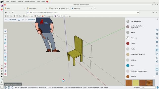 Diseño de una silla con Sketchup online 2023. Práctica 4 смотреть онлайн