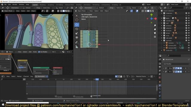 modeling texturing and lighting a cathedral interior in blender смотреть онлайн