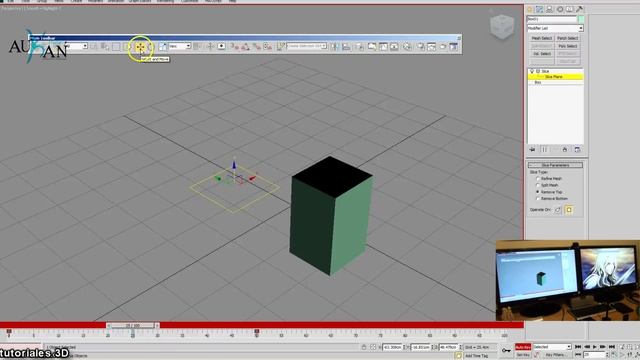 Tutorial 3ds max Modifier Slice and Cap Holes español смотреть онлайн