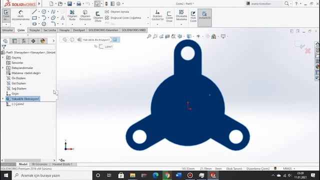 Solidworks yeni başlayanlar için parça çizimi-1 (solidworks part drawing-1) смотреть онлайн