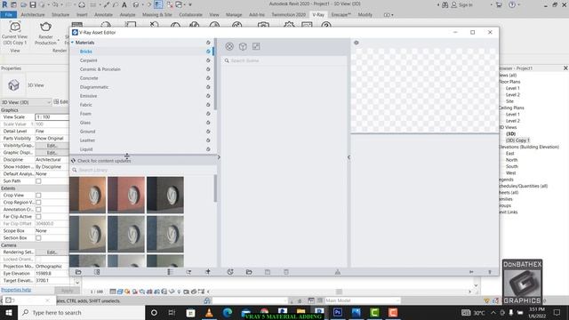 How to add and use the asset editor on Vray 5 for Revit Architecture смотреть онлайн