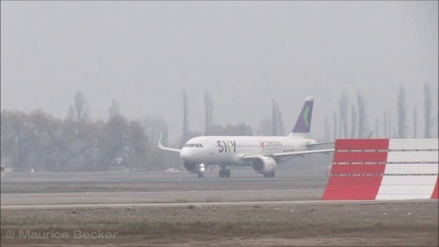 SKY Airline Airbus A320neo CC-AZD takeoff at Santiago de Chile Airport (SCL/SCEL) смотреть онлайн