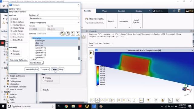 ANSYS FLUENT: Temperature Contour смотреть онлайн