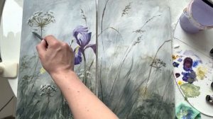 Рисуем акрилом. Цветочная композиция в стиле Клер Баслер