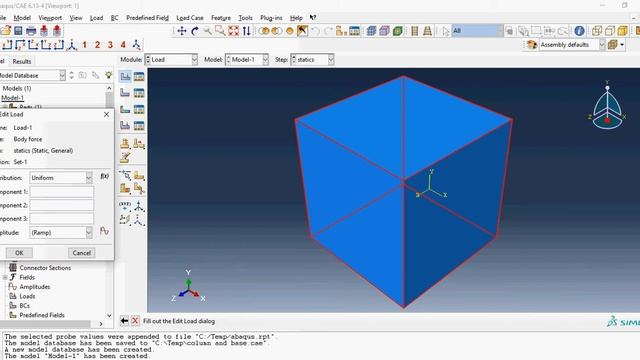 ABAQUS Basic example (CUBE) смотреть онлайн
