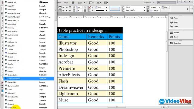 Adobe InDesign CS6 Tutorials (Telugu) - 31 - Tables & Table Menu Options | Best DTP Telugu Tutorial смотреть онлайн