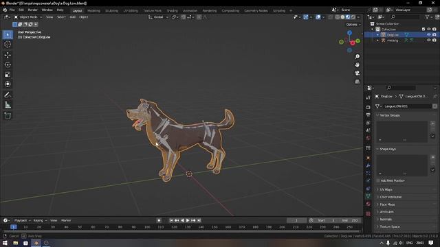 Риггинг персонажа волка в блендере #3 (Rigging a wolf character in blender #3) смотреть онлайн