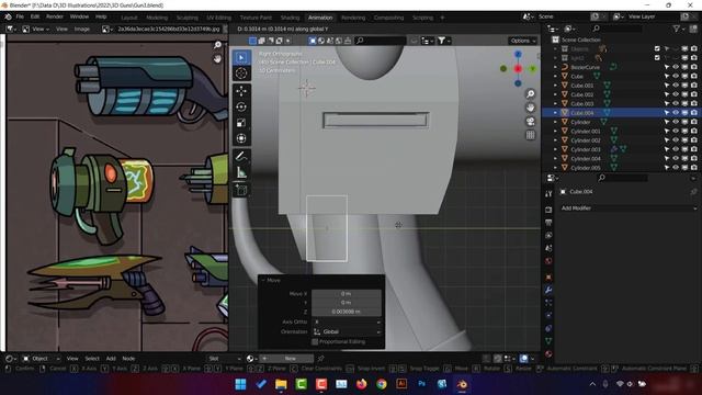 Rick and Morty Laser Plasma Gun | Blender 3D Modeling Timelapse Tutorial for Beginners смотреть онлайн