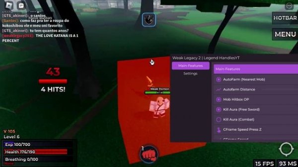 Weak Legacy 2 Script GUI / Hack (KILL AURA, INF SPINS, AUTOFARM, AND MORE) *PASTEBIN*