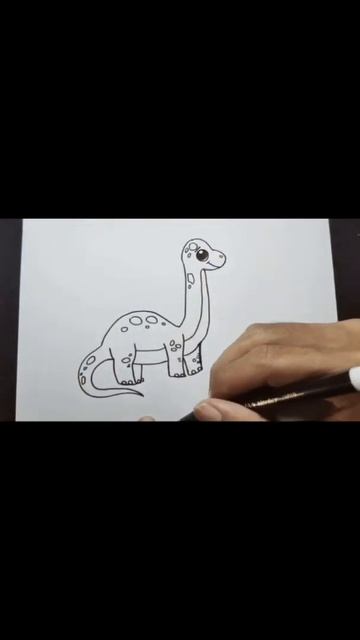 How To Draw Brontosaurus | Dinosaur Drawing | Easy Drawing Tutorial For Kids #shorts смотреть онлайн
