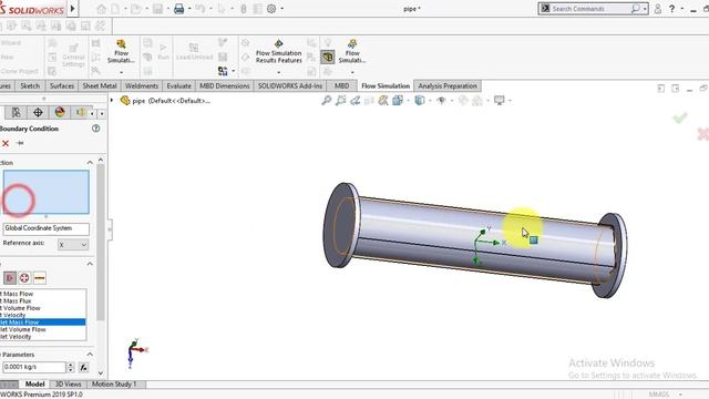 Solidworks flow simulation basic: Laminar pipe flow смотреть онлайн