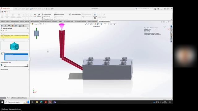Solidworks Plastics Simulation 2024 on Lego block смотреть онлайн