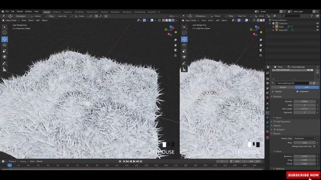 How to make easy Grass in Blender 2.82 смотреть онлайн