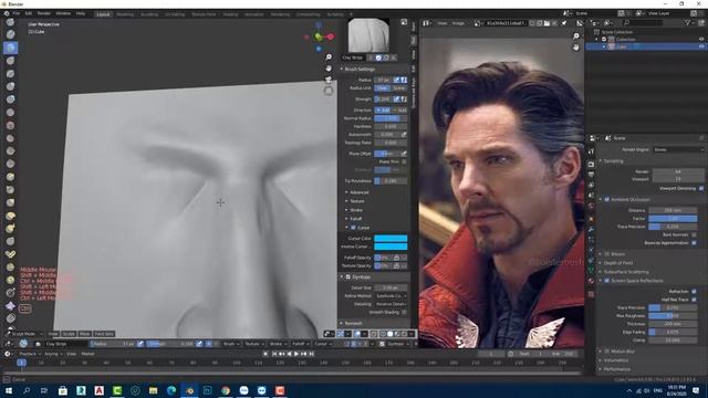 Sculpt the nose in blender 2.8xxx смотреть онлайн