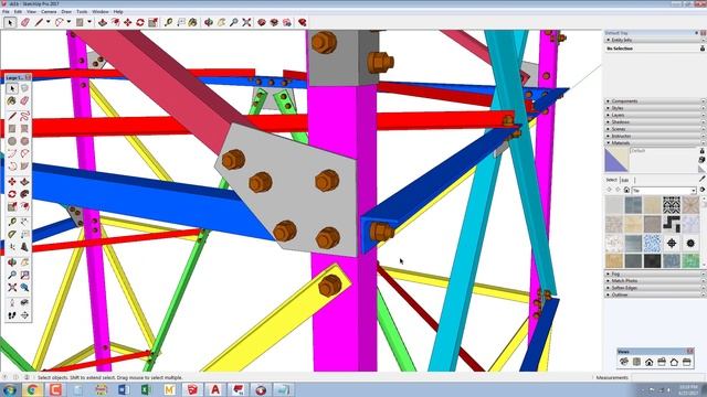 Transmission Tower in SketchUp Pro 2017 смотреть онлайн