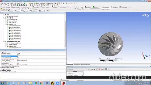 Ansys WB-Simple Harmonic Analysis of impeller.#fea #ansysworkbench #structural #desgin #cae смотреть онлайн
