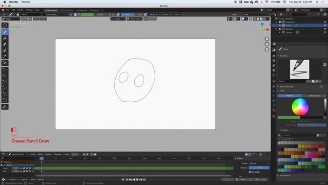Blender 2D Animation Tutorial on the Grease Pencil 2D Animation user Interface смотреть онлайн