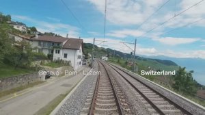 🚄  4К SmartTV ➤ Железная дорога: Женева - Берн - Люцерн, со скоростью до 200 км/ч. !