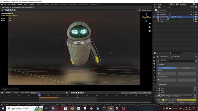 Eve from WALL-E, rigged character made in Blender 3.4 смотреть онлайн