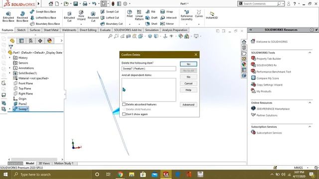 🔴 Solidworks Swept Boss | Swept Guide Curves | Swept Cut | Swept Profile Twisting. смотреть онлайн