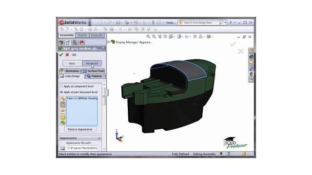 SolidWorks 2011 Tutorial - Display Manager Appearances смотреть онлайн