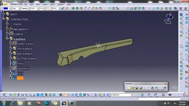 CATIA V5 - Specification Tree Management - Part 2 - Class A to B surface conversion смотреть онлайн