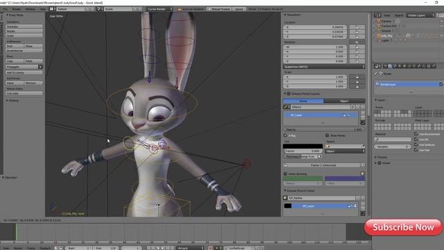 Base Judy Hopps 3d Model Model For Blender Free Downloads (file)