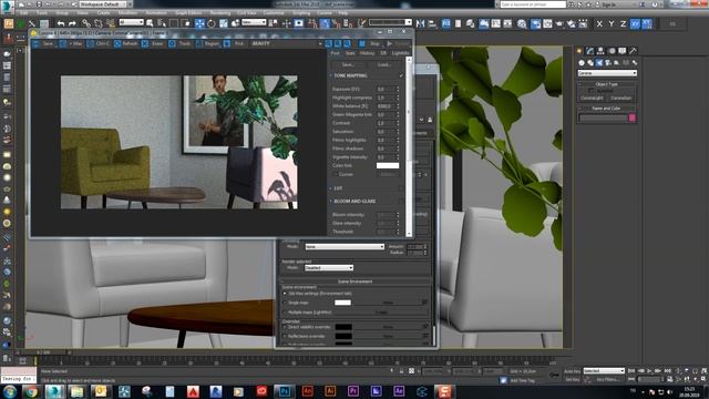 Camera DOF Effect 3dsMax Corona Tutorial смотреть онлайн