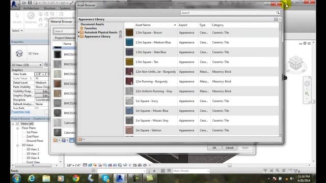 Revit 15-05 Material Editor Pane смотреть онлайн