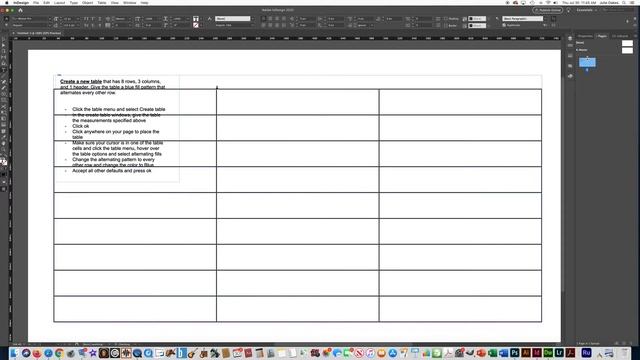 Create a table with Adobe InDesign смотреть онлайн