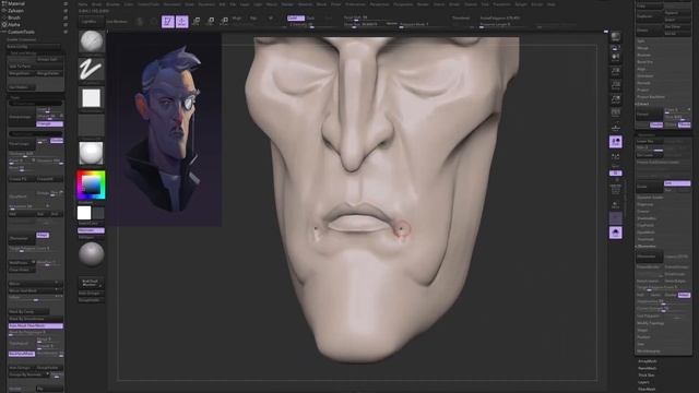 Sculpting 3D Character in ZBrush смотреть онлайн