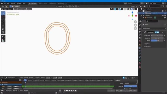 Blender Tutorial - Lesson 171 - Multiple Strokes Modifier for 2D Drawings смотреть онлайн
