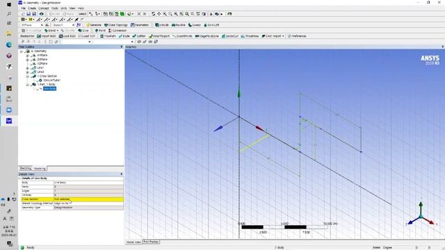 ANSYS pipe mode analysis, Free vibration, ver.2019 смотреть онлайн