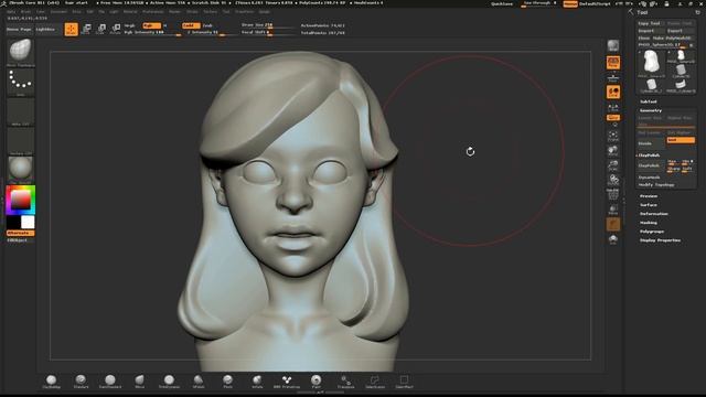 ZBrushCore Video Tutorial Series with Steve James - Part 5 Hair смотреть онлайн