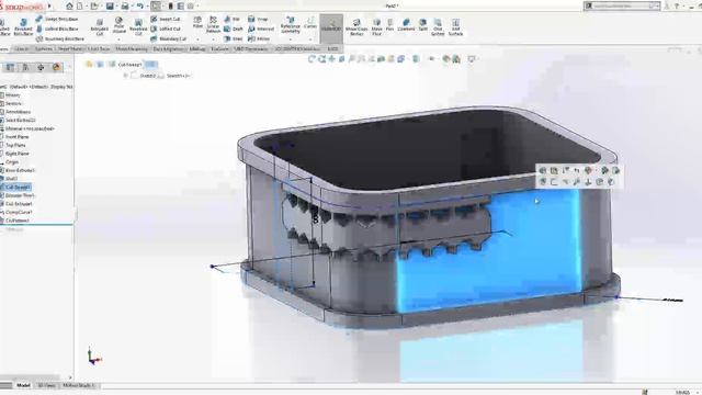 Hexagon Patterned Box - SolidWorks Tutorial смотреть онлайн