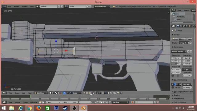 Creating 3D gun model in Blender | AK 47 | Speed video смотреть онлайн