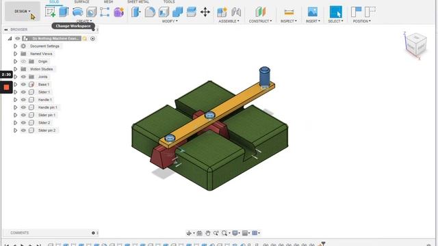 Fusion 360: Do Nothing Machine Motion Study Animation смотреть онлайн