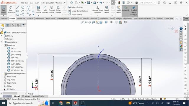 Spur gear design in SolidWorks смотреть онлайн