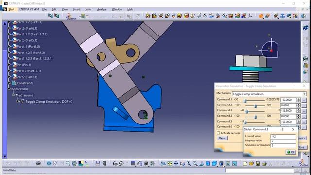 Toggle Clamp Design and Animation in CATIA V5 | CATIA V5 Simulation Tutorial For Beginners смотреть онлайн