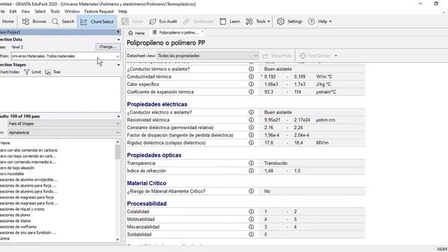 Ces-Edupack 2020. Tutorial inicial. Selección de Materiales смотреть онлайн