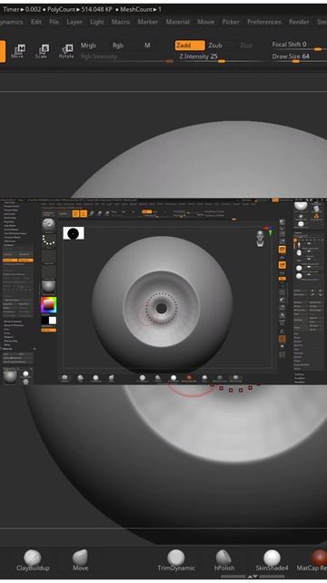Zbrush Eye sculpting Part_37 смотреть онлайн