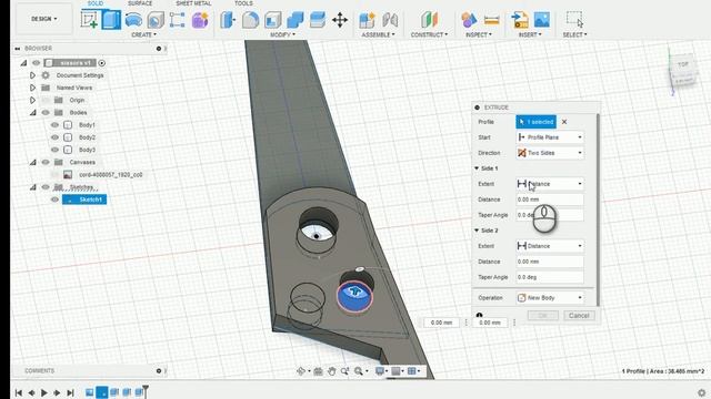 copy & paste Fusion 360 tutorial scissors [Beginner] смотреть онлайн