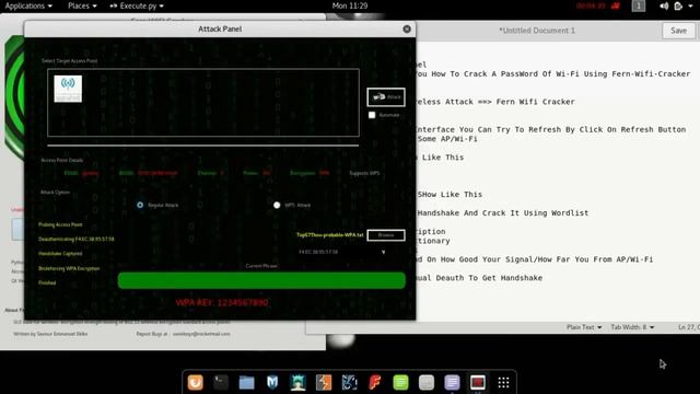 Hi Its Smart idea To Crack Wifi Pasword With Fern Wifi Cracker + Worldist In Linux simple смотреть онлайн