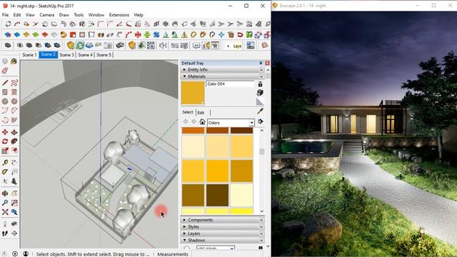 Enscape For SketchUp -  Night Time Rendering Setting Workflow | Enscape 2.6 [15/100]