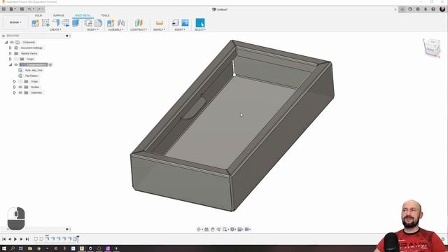 Sheet Metal (Gięcie blachy) - Fusion 360 cz. 13 смотреть онлайн