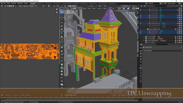 【English Version Tutorial】Creating a Large Scale Fantasy City with Blender смотреть онлайн